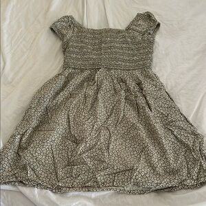 Charming Floral Kids Dress in green and White